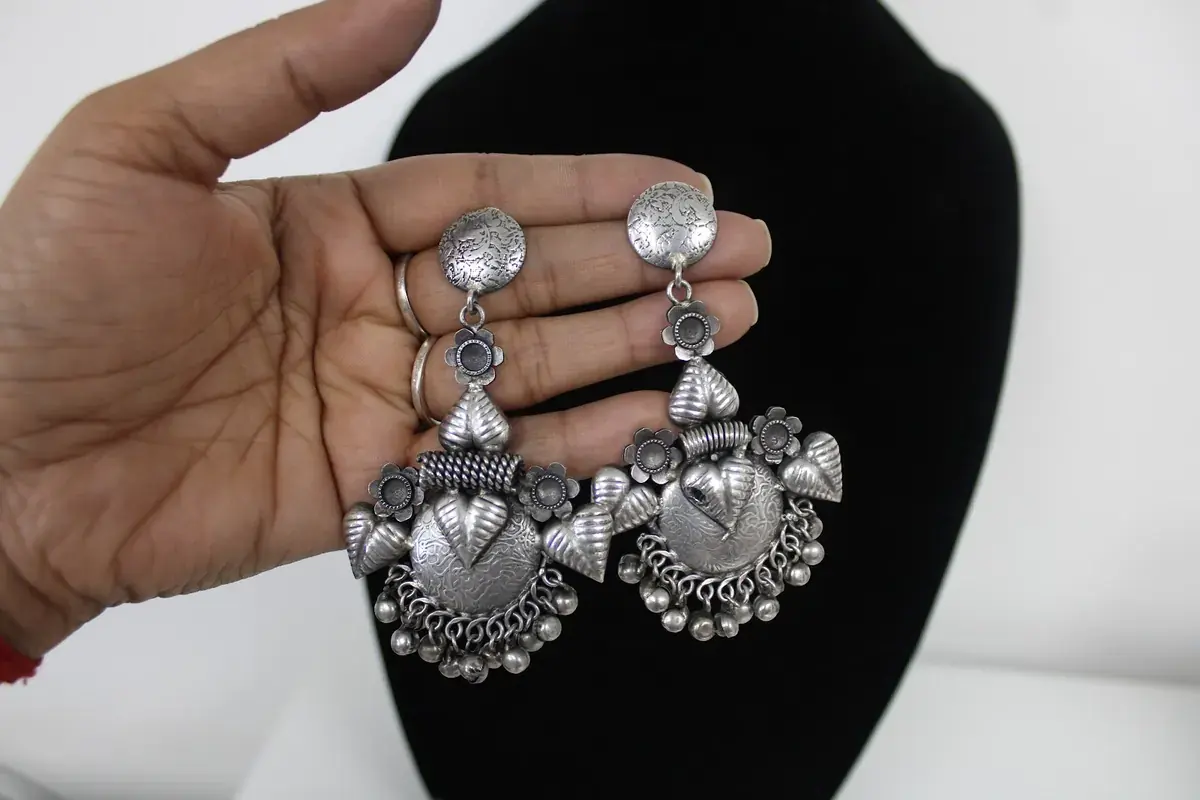 Heart Leaf Statement Earrings