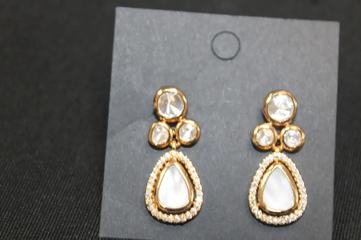 Kundan Teardrop Earrings